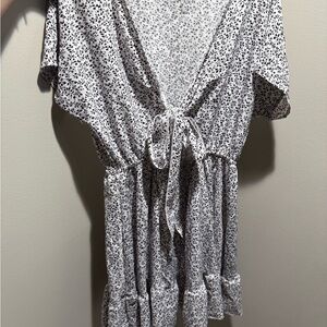 Floral Tie-Front Romper